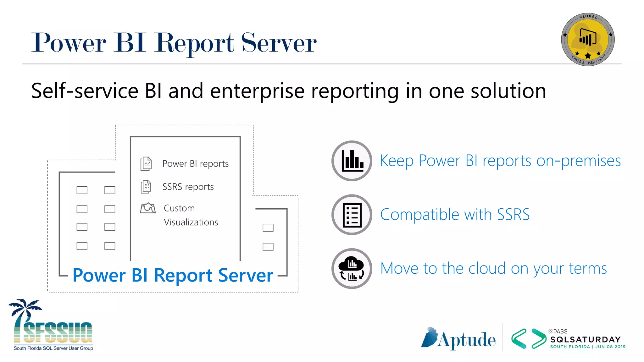 Power BI Report Server
Self-service BI and enterprise reporting in one solution
 
