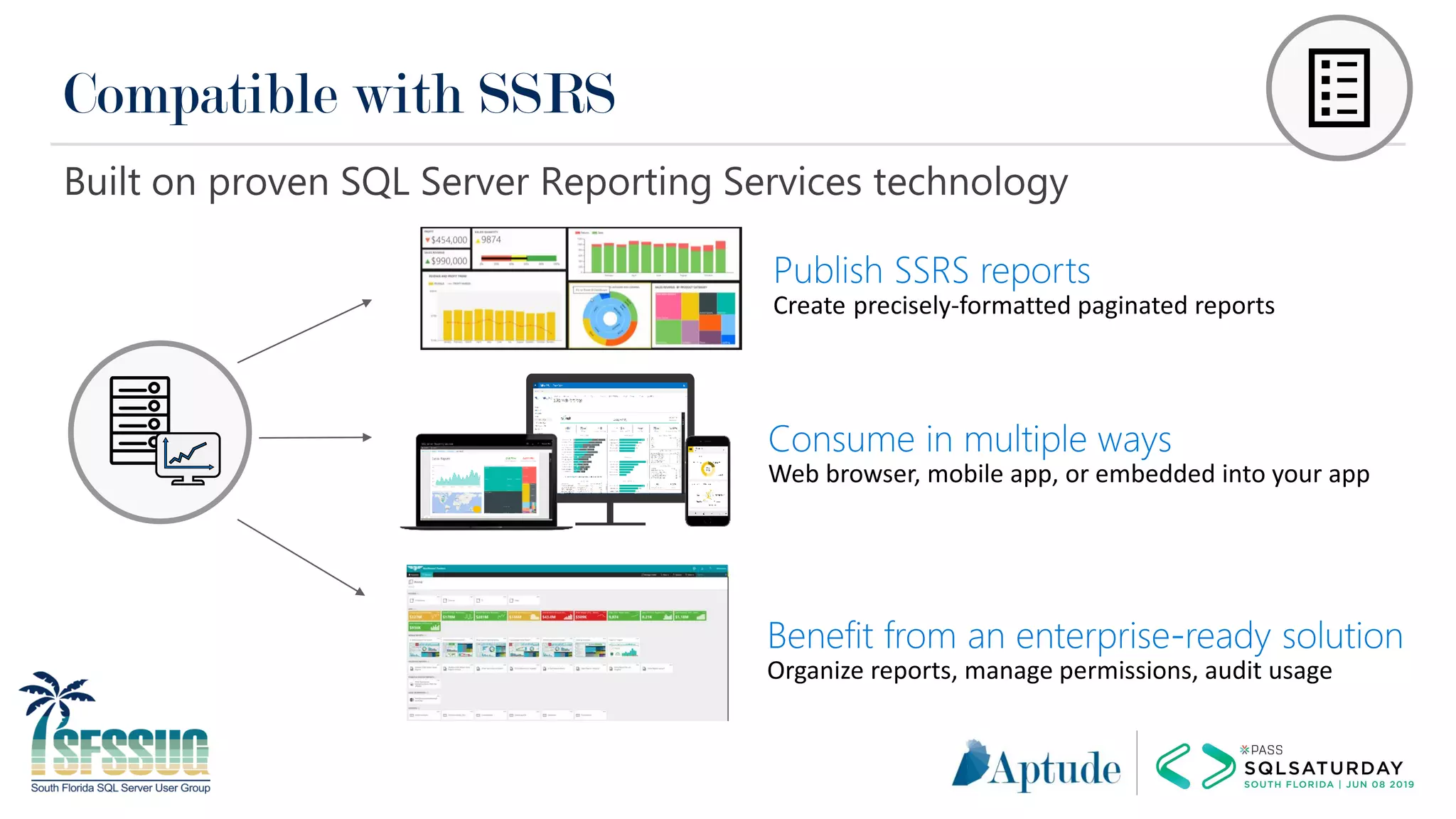 Compatible with SSRS
Built on proven SQL Server Reporting Services technology
 
