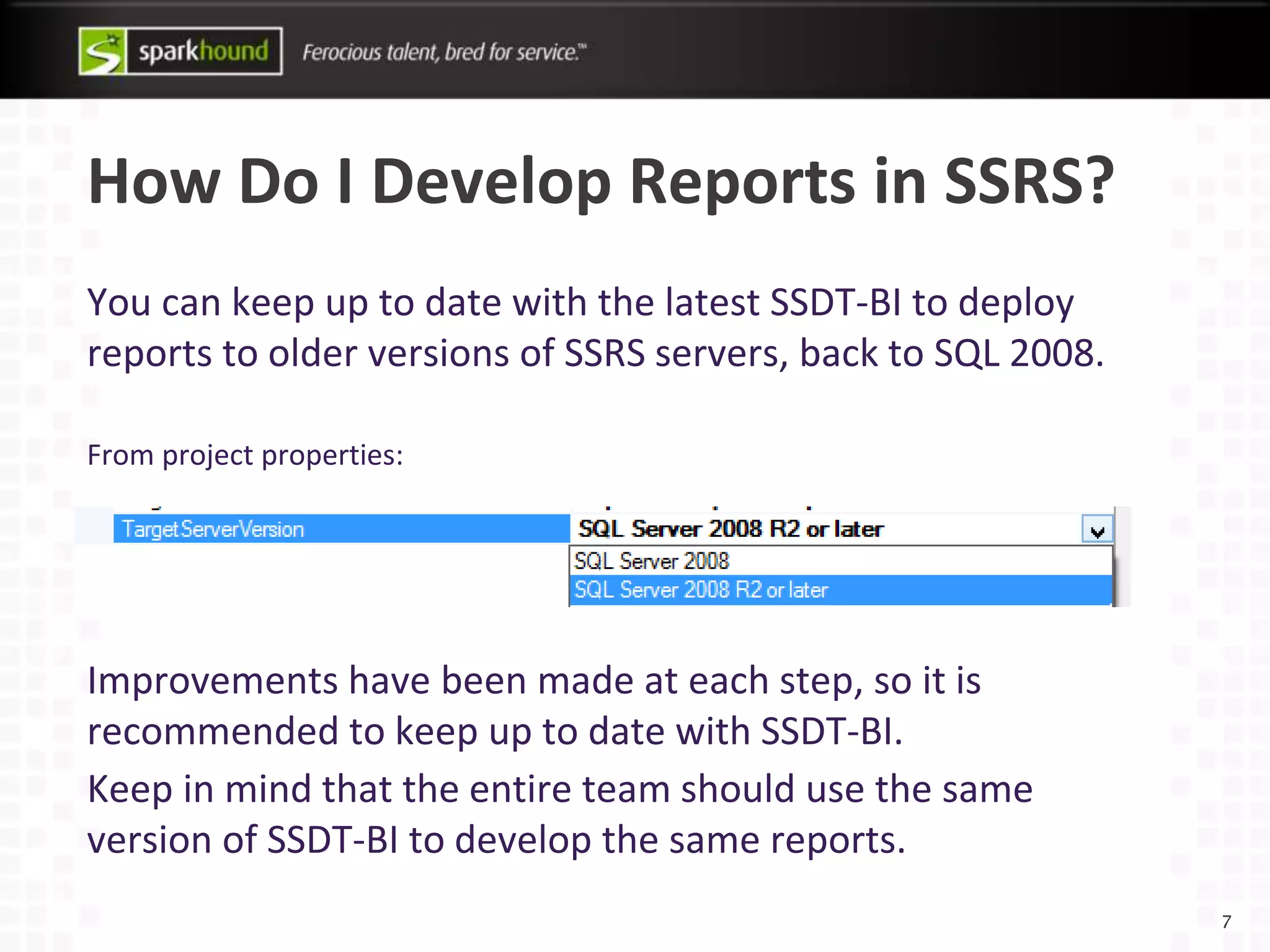 SQL Server Reporting Services (SSRS) 101 | PPTX