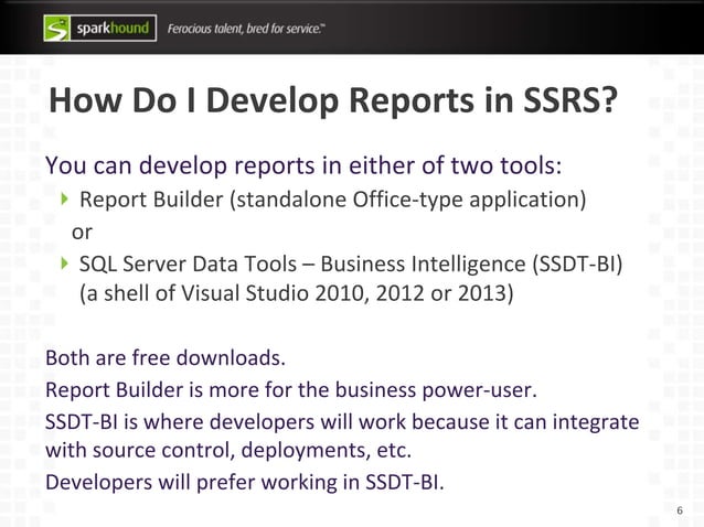 SQL Server Reporting Services (SSRS) 101 | PPTX
