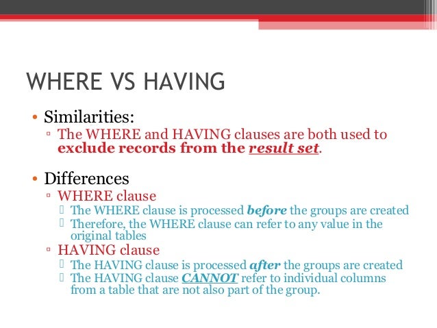 Sql select clause