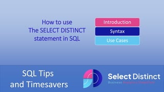 SQL Select Distinct Statement | PPT