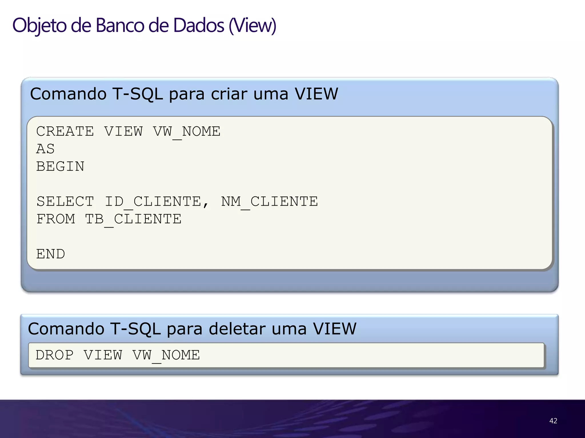 Criando uma base de dados (Object Explorer)