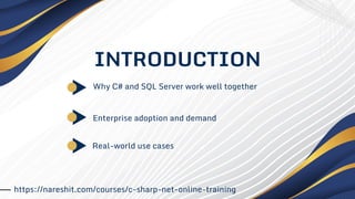 Comprehensive Guide to Building Robust C# and SQL Server Applications | PDF