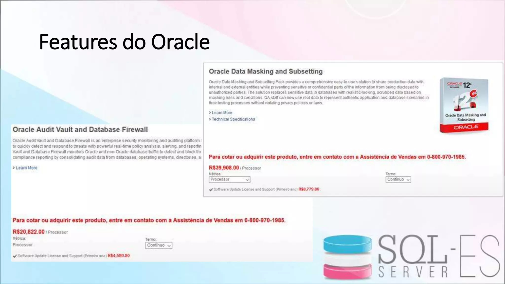 Features do Oracle
 