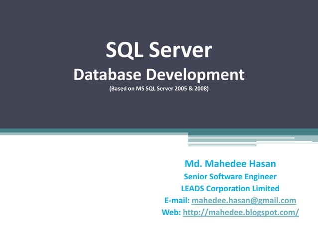 MS SQL Server | PPT