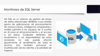 SQL SERVER - TAREAS Y MONITOREO DE BASE DE DATOS | PPTX