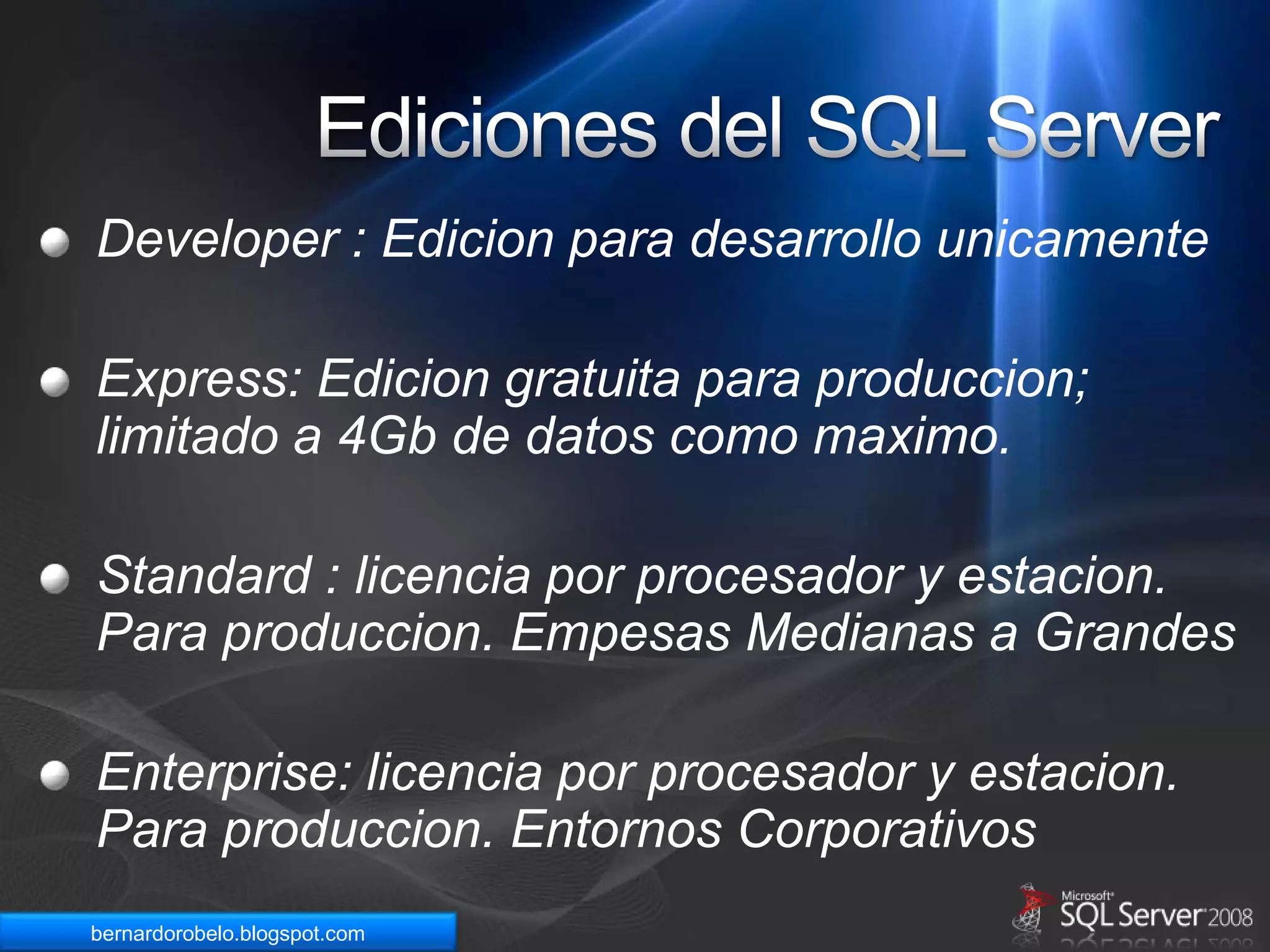 Puede extraer y transformar datos de una variedad de fuentes como archivos de datos XML, archivos de formato plano, y otras fuentes de datos relacionales diferentes a SQL Server