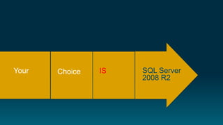 IS   SQL Server
     2008 R2
 
