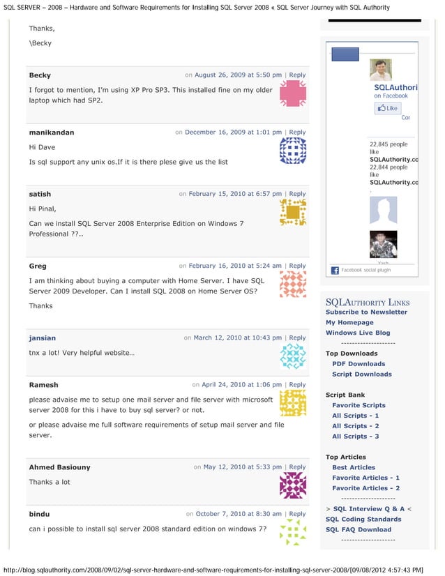 Sql server – 2008 – hardware and software requirements for installing ...