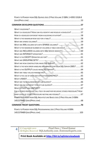 Sql server 2008 interview questions answers | PDF
