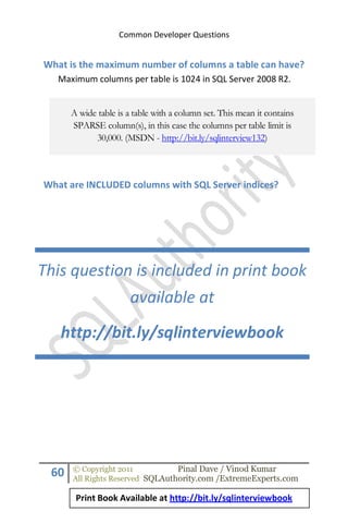 Sql server 2008 interview questions answers | PDF