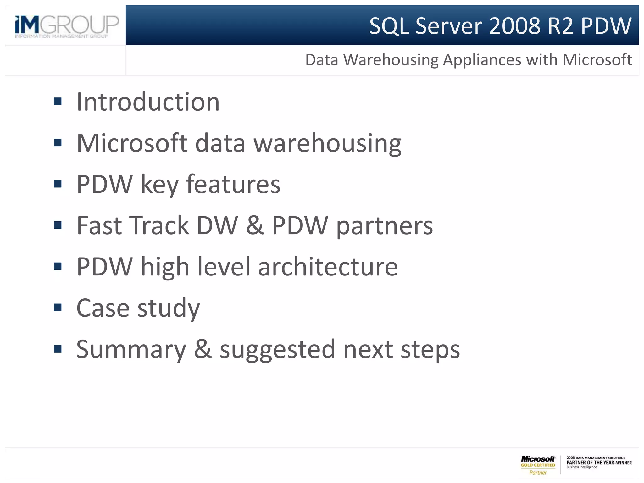 SQL Server 2008 R2 Parallel Data Warehouse | PPT