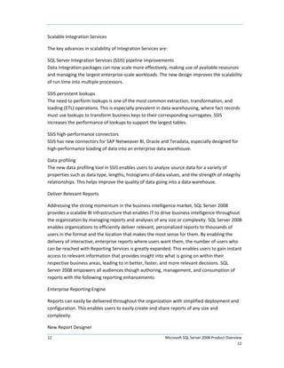 Sql Server 2008 Product Overview