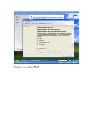 Accept the terms, and click NEXT.
 