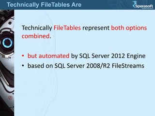 SQL Server 2012 - FileTables | PPT