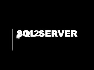 SQL SERVER
2012
 