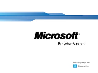 Microsoft Confidential19
www.turgaysahtiyan.com
@turgaysahtiyan
 