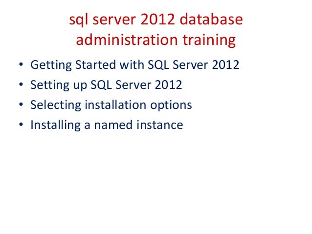Introduction To Sql Server Database Administration – AADZQ