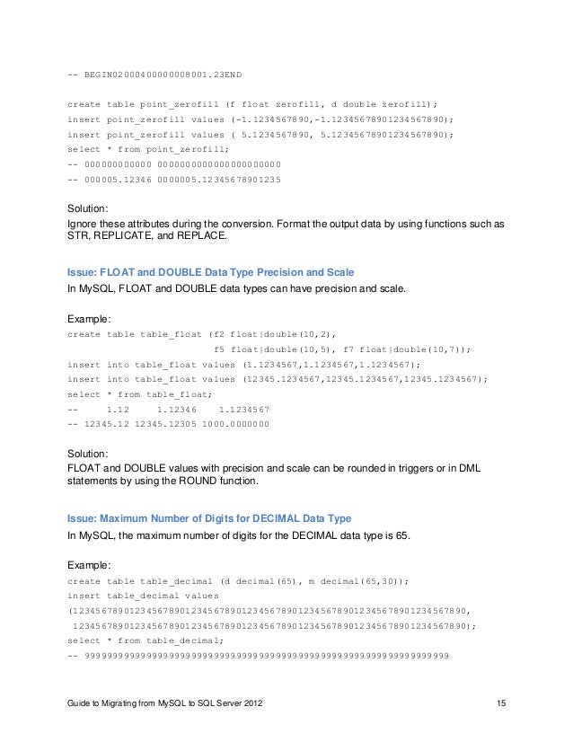 Sql Server 12 Guide To Migrating From My Sql To Sql Server 12