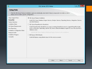 Step by Step Installation of Microsoft SQL Server 2012 | PPTX