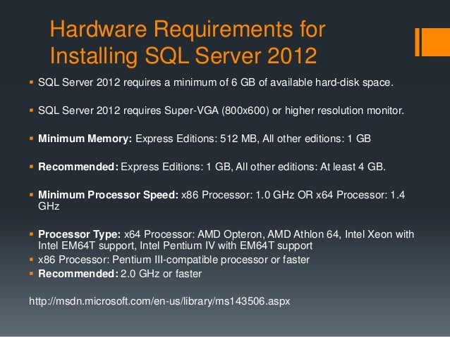 requirements to install sql server 2014 requirements to install sql server 2014