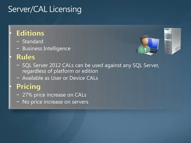 Sql Server 2012 overview and licensing | PPTX