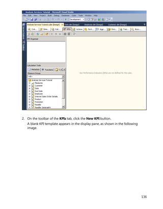 136
2. On the toolbar of the KPIs tab, click the New KPI button.
A blank KPI template appears in the display pane, as shown in the following
image.
 