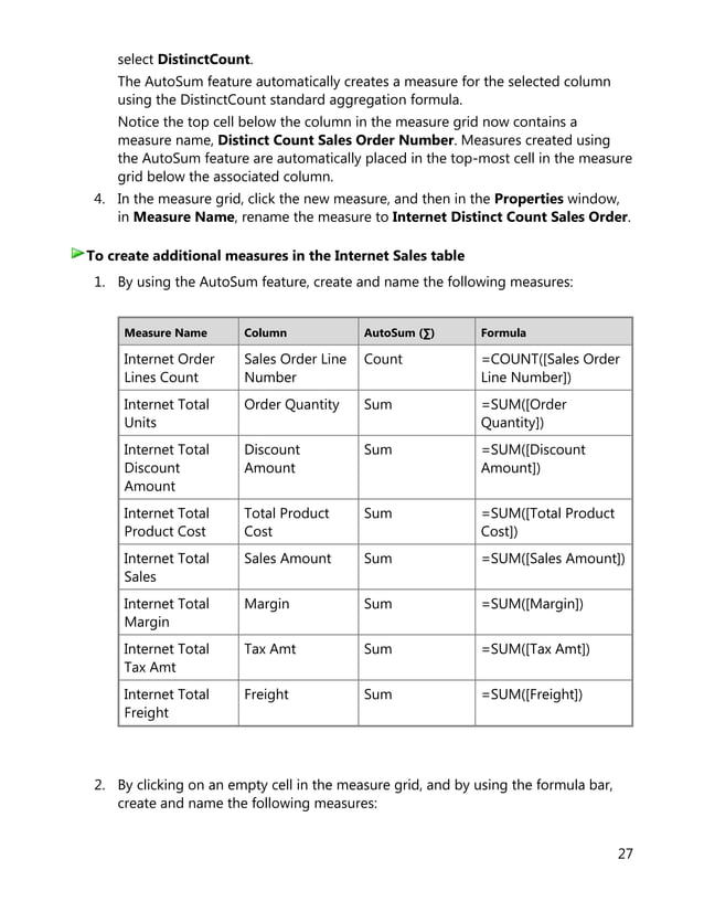 Sql server 2012 tutorials analysis services tabular modeling | PDF