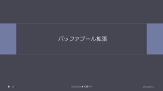 バッファプール拡張

17

SQLWorld★大阪#17

2013/09/14

 