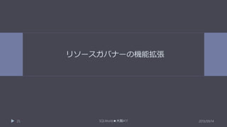 リソースガバナーの機能拡張

25

SQLWorld★大阪#17

2013/09/14

 