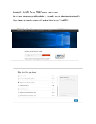 MANUAL DE INSTALACION Y USO DE MICROSFT SQL SERVER 2014 | DOCX