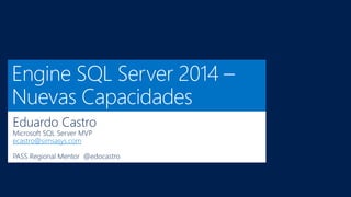Eduardo Castro
Microsoft SQL Server MVP
ecastro@simsasys.com

PASS Regional Mentor @edocastro

 