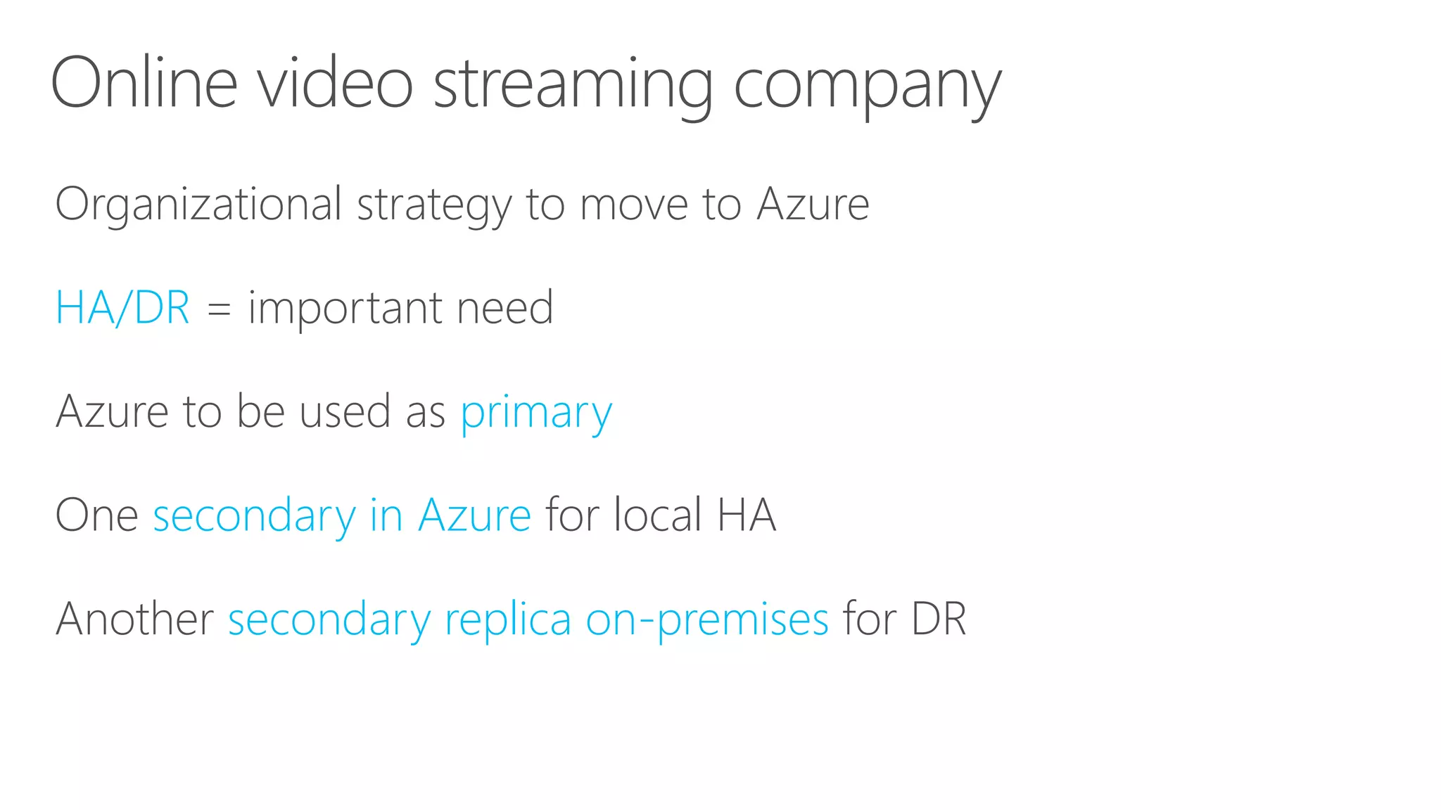 25
Online travel firm
Container shipping company
Online video streaming company
Healthcare company
Customer deployment examples
 