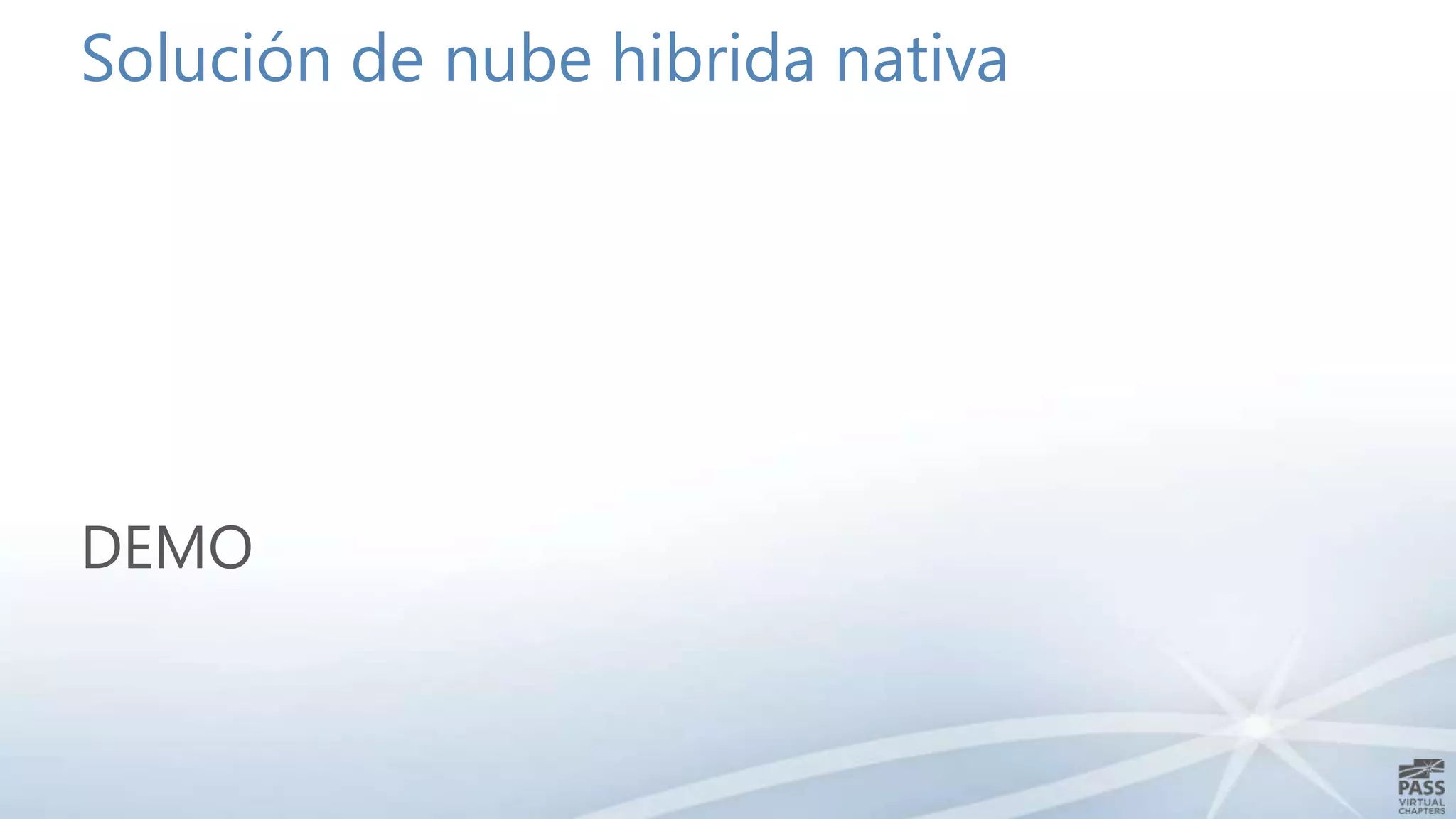 Solución de nube hibrida nativa

DEMO

 