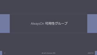 AlwaysOn 可用性グループ
2016/7/14db tech showcase 20163
 