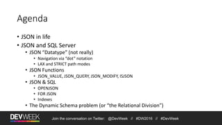 SQL Server 2016 JSON | PPTX