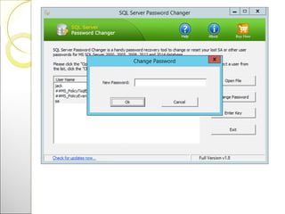 SQL Server 2016 Password Recovery / Reset | PPT