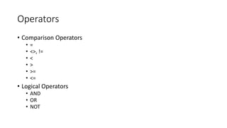 Sql server 2016 queries | PPT