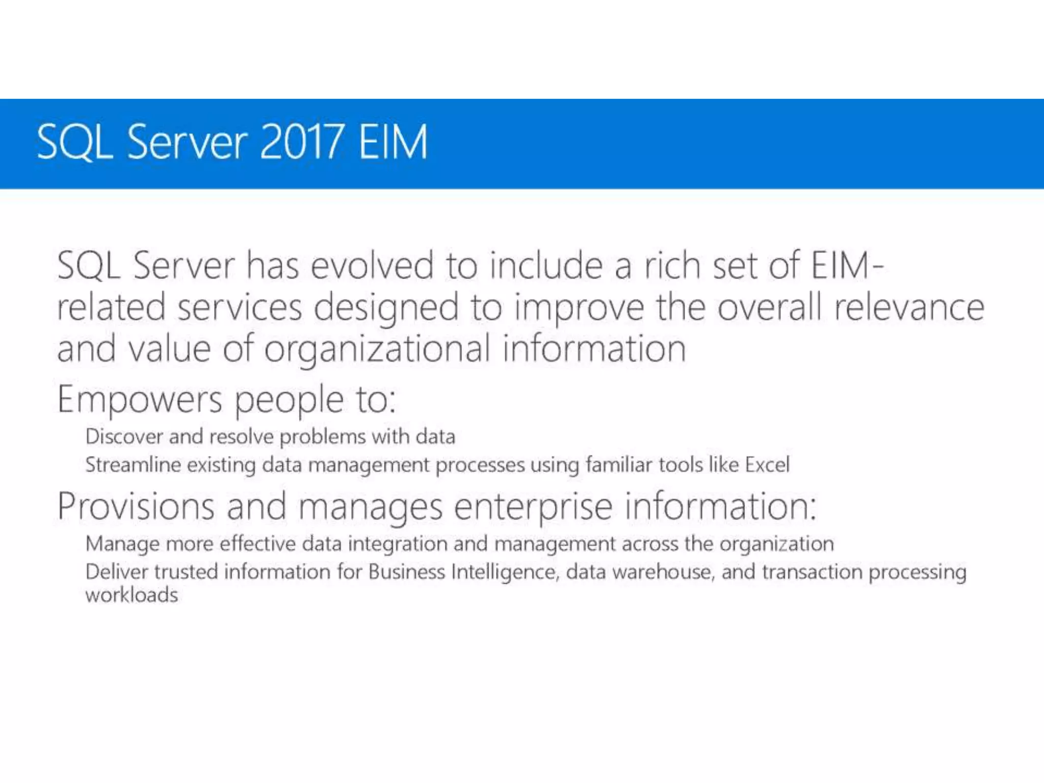 Sql Server 2017 Enterprise Information Management Suite