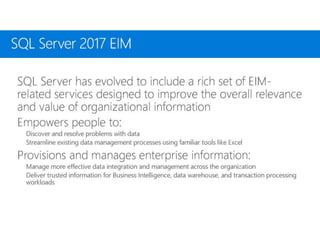 Sql Server 2017 Enterprise Information Management Suite