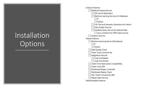Installation
Options
 