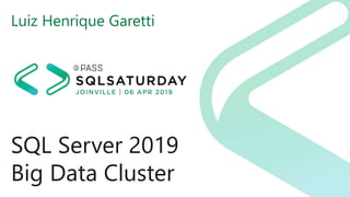 SQL Server 2019
Big Data Cluster
Luiz Henrique Garetti
 