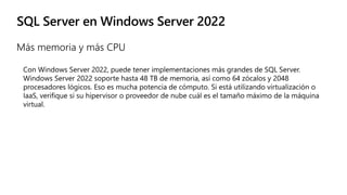 SQL Server 2019 con Windows Server 2022 | PPTX