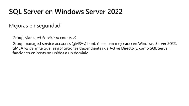 SQL Server 2019 con Windows Server 2022 | PPTX