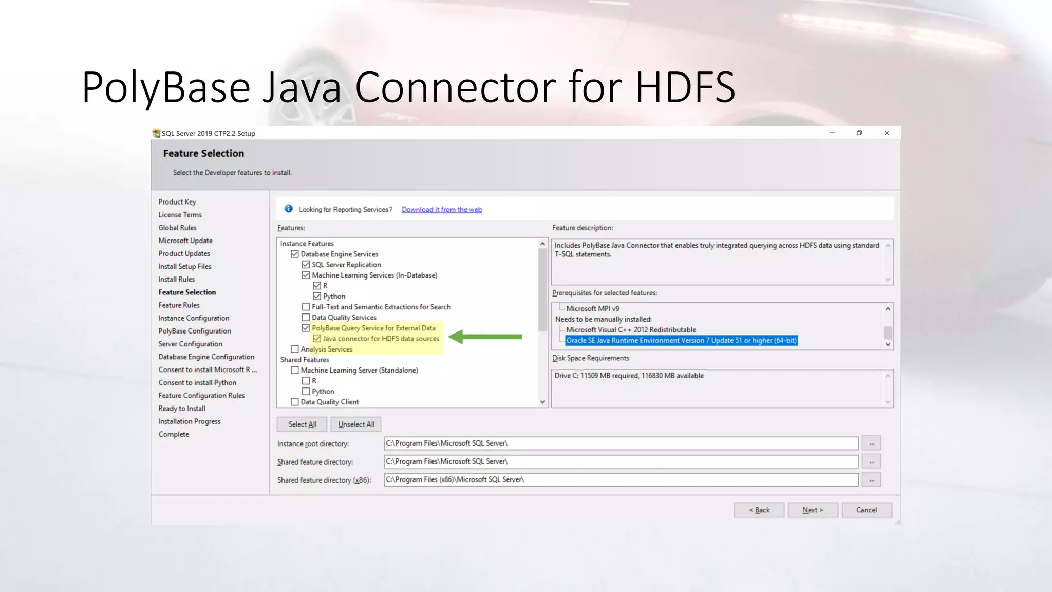 PolyBase Java Connector for HDFS
 
