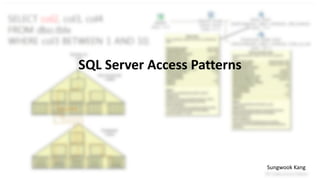 SQL Server Access Patterns
Sungwook Kang
 