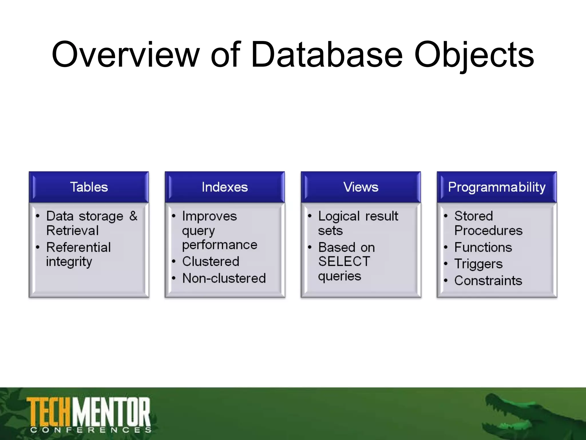 Overview of Database Objects 