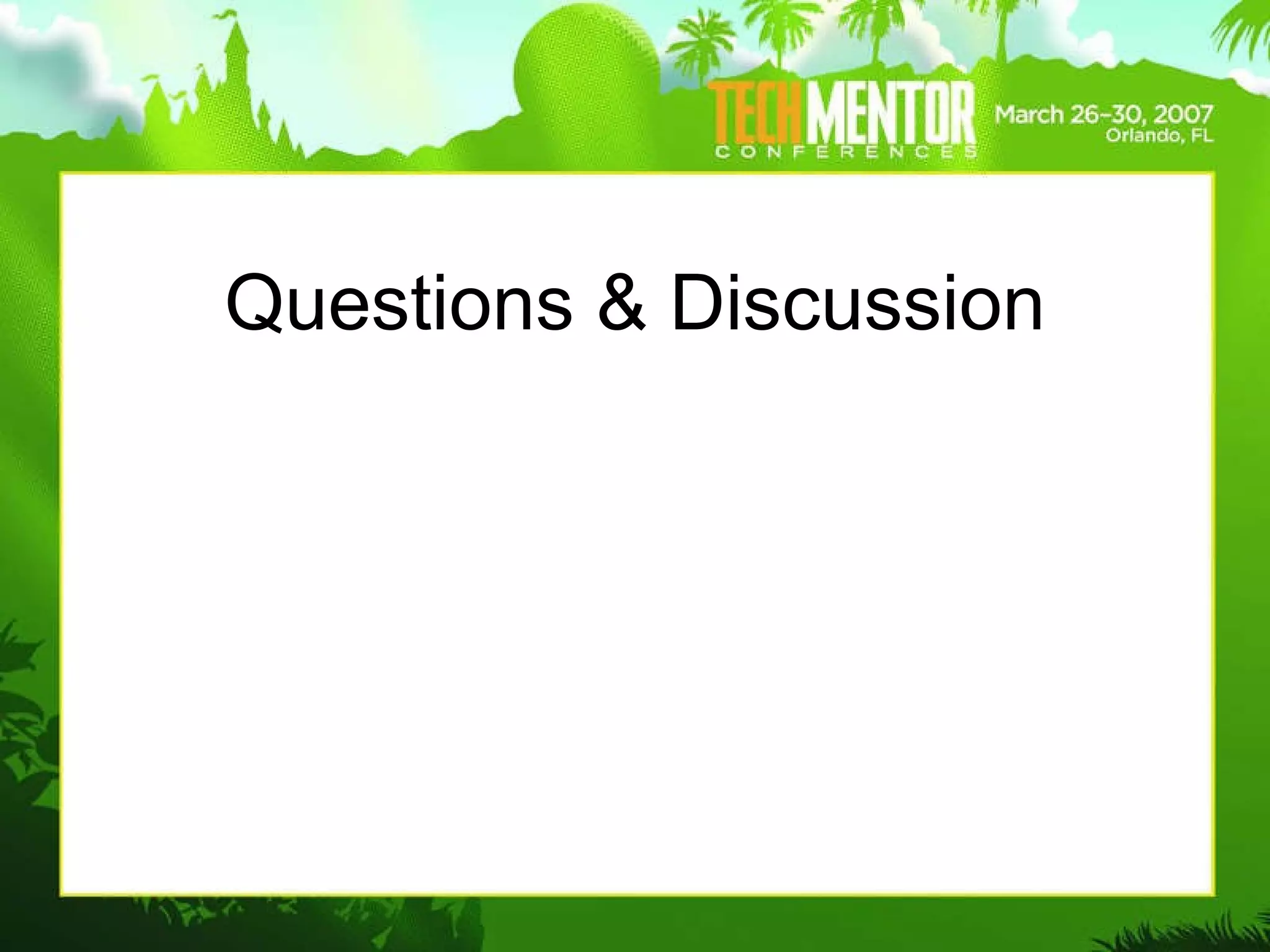 Questions & Discussion 