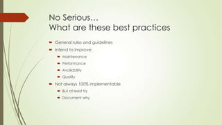 SQL Server 2012 Best Practices | PPTX